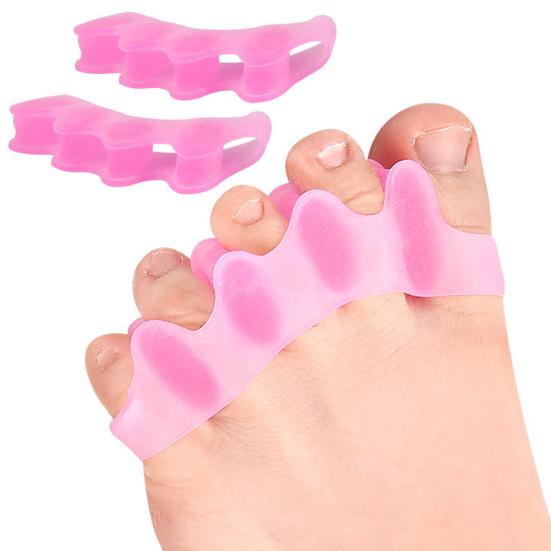 1 Pair Gel Toe Spacers for Women Men Gel Foot Pain Relief Bunion Corrector Toe Separators for Overlapping Toes