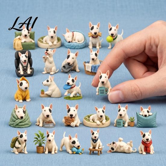 Festive Hanging Ornaments for Tree Dog Advent Calendar 2026 24-Day Christmas Countdown with 24 Acrylic Cute Ornaments Collectible Figures