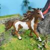 Simulated Forest Animal Steed Model Spotted Mare Black Forest Horse Pint Stallion Tabletop Static Ornament