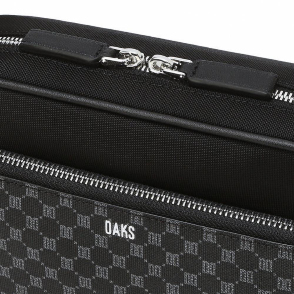 Daks Black Dd Pattern Nylon Mini Crossbody Bag Dbba6e594bk