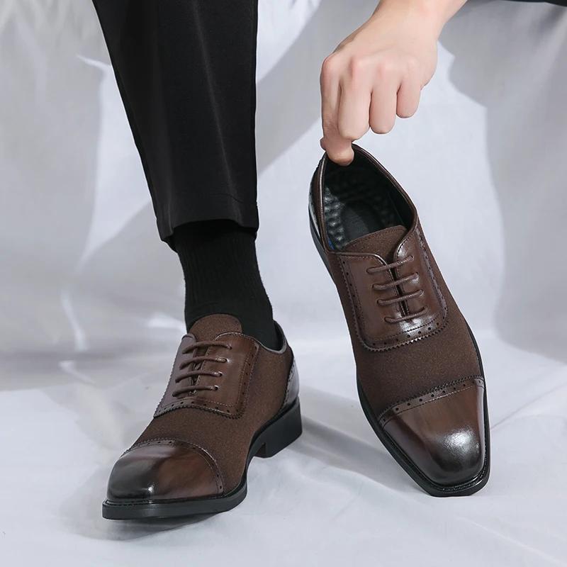 Мужские туфли оксфорды на шнуровке, туфли-оксфорды Wingtip, черные кожаные броги, мужские туфли-броги, классические деловые туфли для мужчин