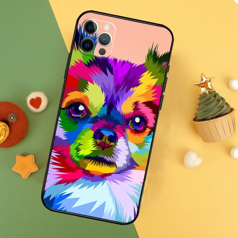 Чехол для телефона с цветочным рисунком и мордочкой чихуахуа для iPhone 17 17Air 16 15 14 13 11 12 Pro Max 12 13 Mini 16E Ударопрочный чехол