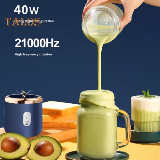 Ручная соковыжималка с 6 лезвиями из нержавеющей стали, 21000 об/мин, высокоскоростная, малошумная, перезаряжаемая, беспроводной миксер для фруктов, соковыжималка