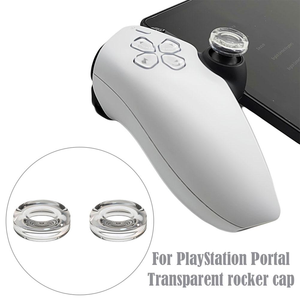 Rocker Cap for PlayStation Portal PS5 Controller Liquid Silicone Transparent Thumb Grip Stick Anti-Slip Protective Cover