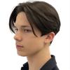 Men Synthetic Black Layered Wig Natural Fake Hair for Male Short Straight Wigs Daily Costume Party Heat Resistant Fiber