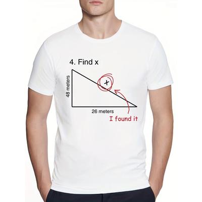 Забавная мужская футболка с принтом различных математических узоров Find X, графическая футболка, мужская летняя одежда, мужские наряды