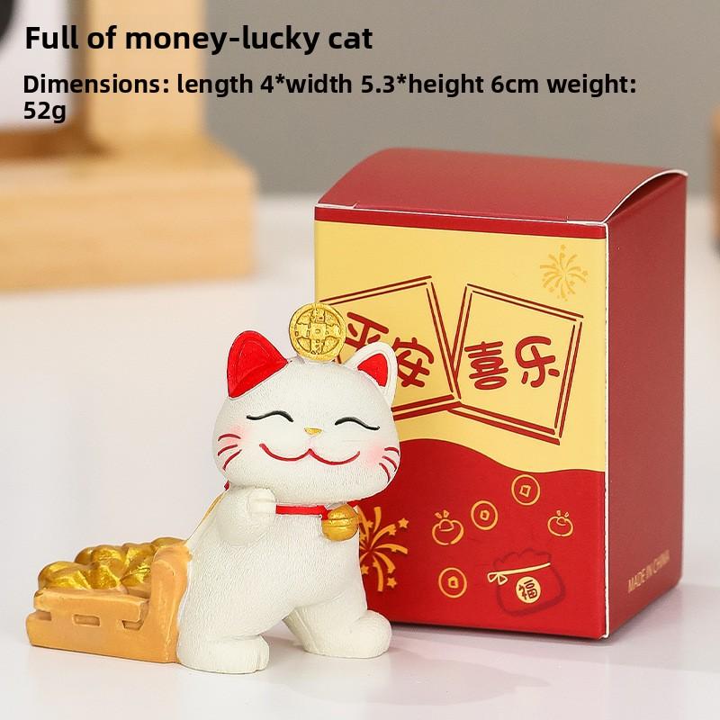 Милая подставка для мобильного телефона, украшение, милый манеки-неко из смолы, для офисного стола, милый подарок, украшение