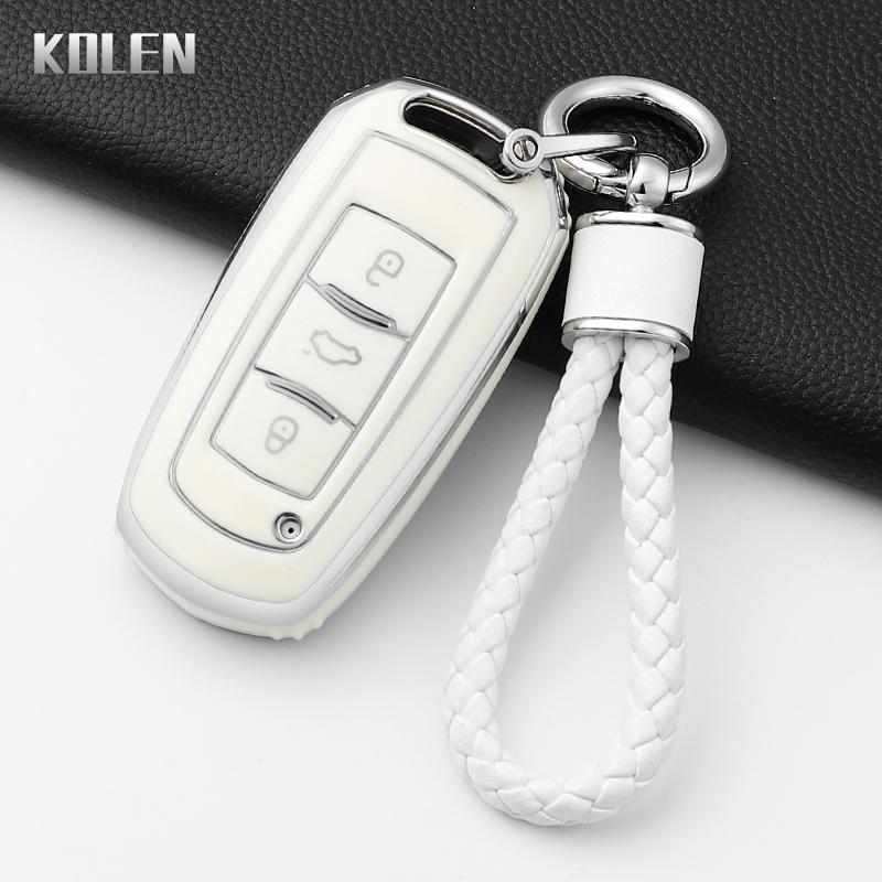 Модный чехол-брелок из ТПУ для автомобильного ключа Geely Emgrand 7 Gx3 Atlas Gs Nl3 Gili Emgrand 7 Ex7 Gt Gc9 Защитный корпус Аксессуары для брелока