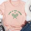 Эстетичная теннисная футболка Love Is for Losers Теннисная футболка Харадзюку Унисекс Одежда Спортивные футболки Ретро 90-е Футболка Подарок для теннисной команды