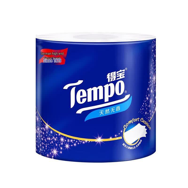 Туалетная бумага Tempo Без запаха, 4-слойная, 30 рулонов