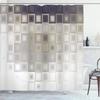 Mosaic Shower Curtain,Modern Mosaic Geometric Seamless Tiles Design Patchwork Artwork Polyester Fabric Waterproof Shower Curtain