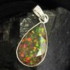 Natural Fire Opal 24 Ct 925 Sterling Silver Pendant Pear Gems For Gift