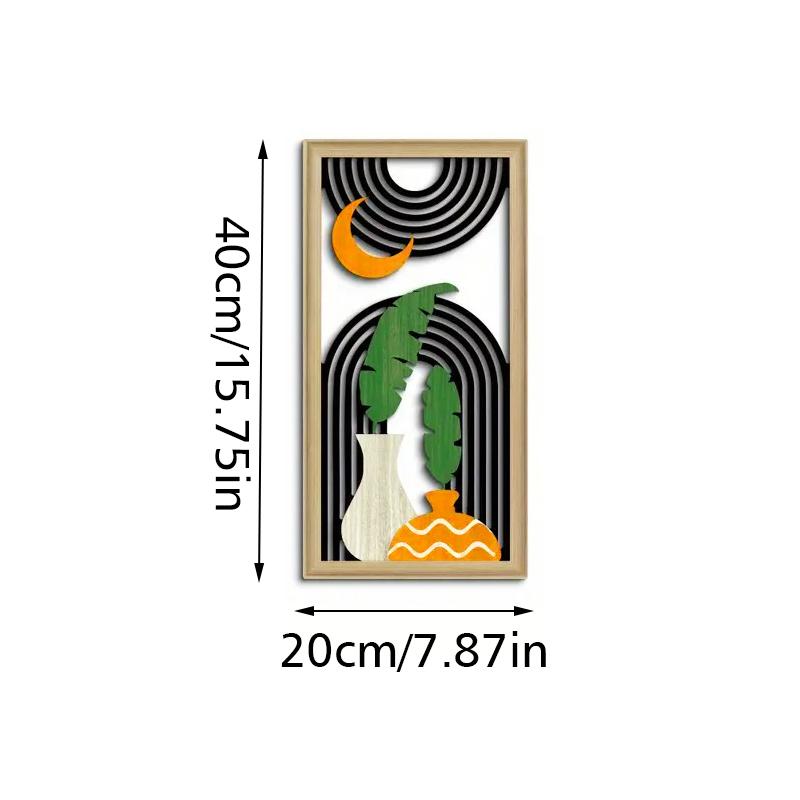 Дизайн 1 шт./3 шт. с вазами, настенное украшение для спальни, полая поделка в стиле фермерского дома, гостиная, искусственное дерево, бохо