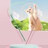 1 Set Cat Stick Interactive Silicone Cat Teaser Toy with Replaceable Top Simulated Mouse Tail Cat Teasing Stick Pet Supplies