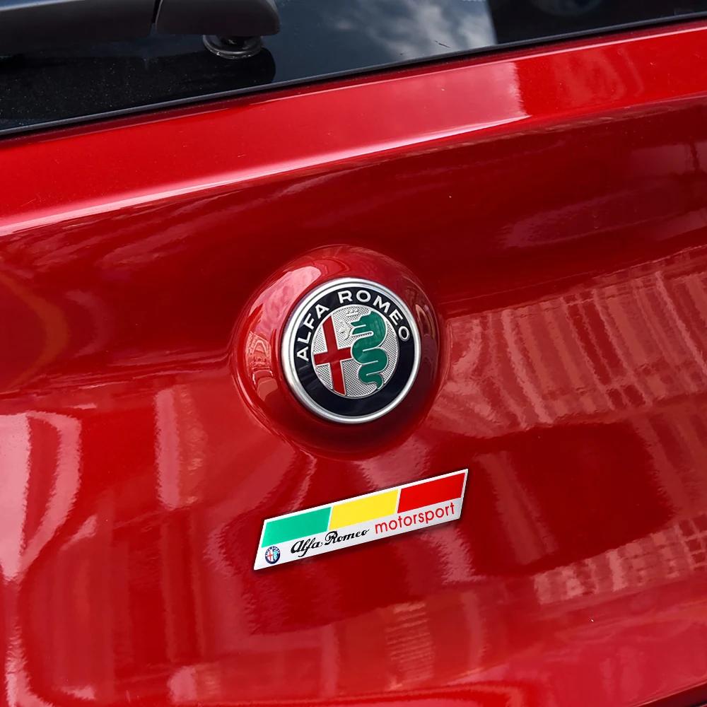 For Alfa Romeo 108 Car Sticker For Alfa Romeo 159 147 1pc 3D Aluminum Badge Car Body Decor Sticker For Alfa Romeo Motorsport Mali Giulietta GT 159