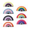 Folding Hand Fans Rainbows Fan Dance Decoration Hand Fans Summer Fan Perfect Props for Summer Music Festivals & Parties