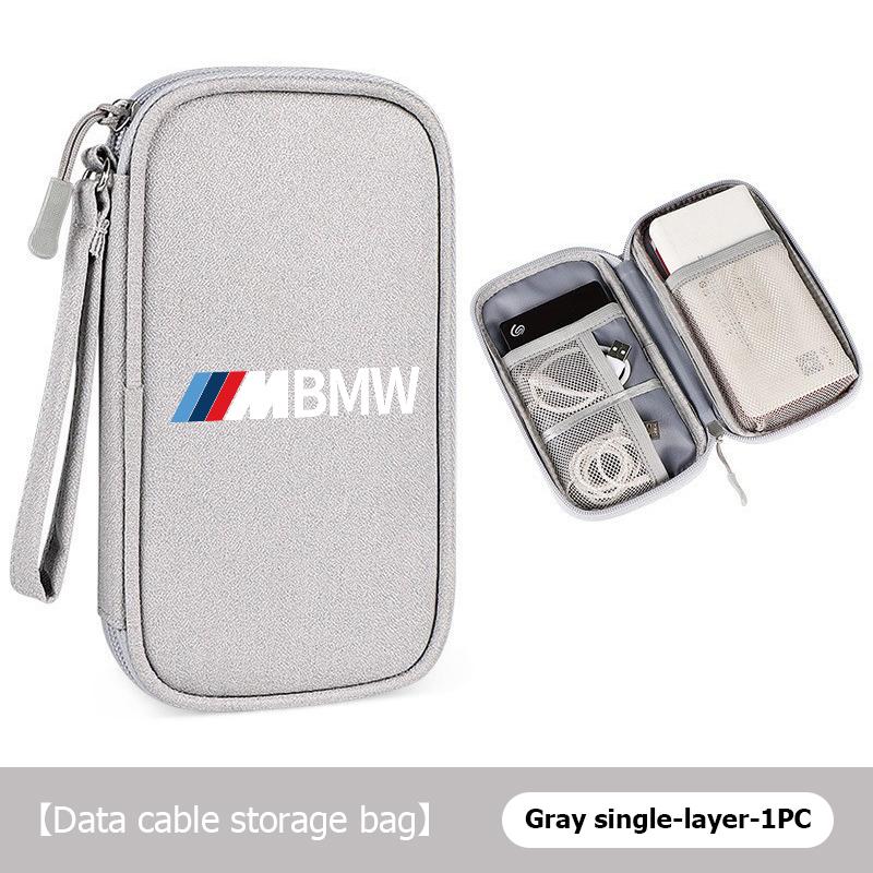 For BMW 3 Car Styling Digital Storage Bag Oxford Cloth Cable Tools Travel Purse For BMW M Sport M2 M3 M4 M5 M6 E46 E90 E60 F10 F20 E87 X3