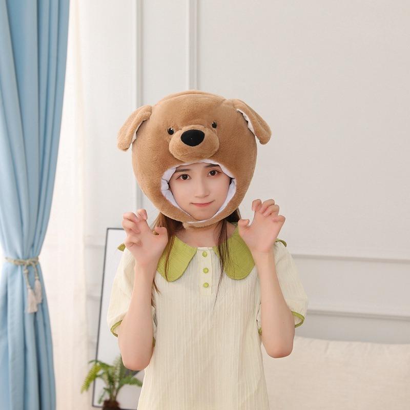 Коричневая шапка-капюшон щенка, реквизит для фото, мультяшный капюшон, реквизит для выступлений