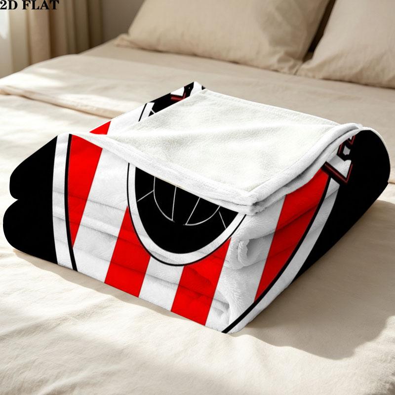 1PC Sunderland Afc Crest Custom Name Patterned Flannel Blanket Suitable For All Seasons for Home Decor Warmth and Comfort Gifts Holiday Gift