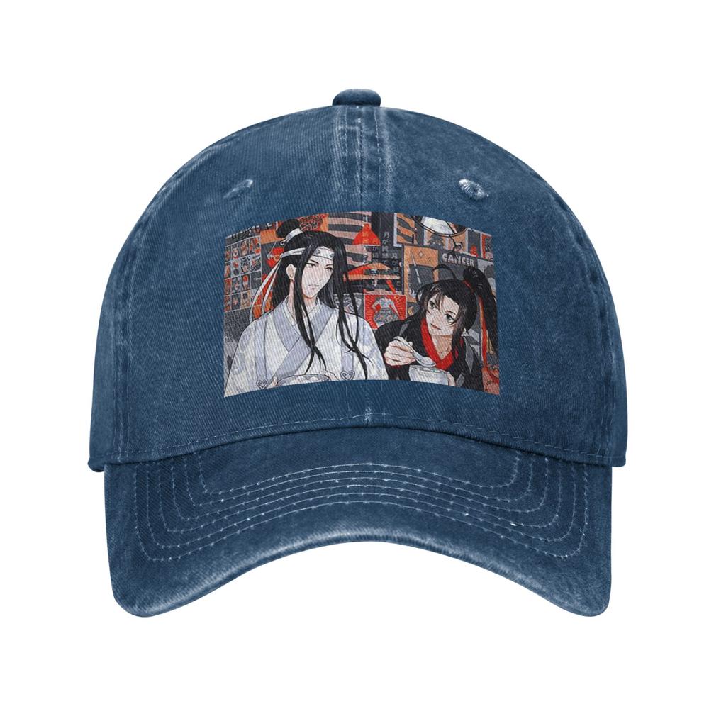 Неукротимый ВанСянь Кролик МоДаоЦзу Ши Бейсболки Snapback Стиранная Джинсовая Кепка Регулируемая Кепка Спортивная Бейсболка Ковбойская Кепка