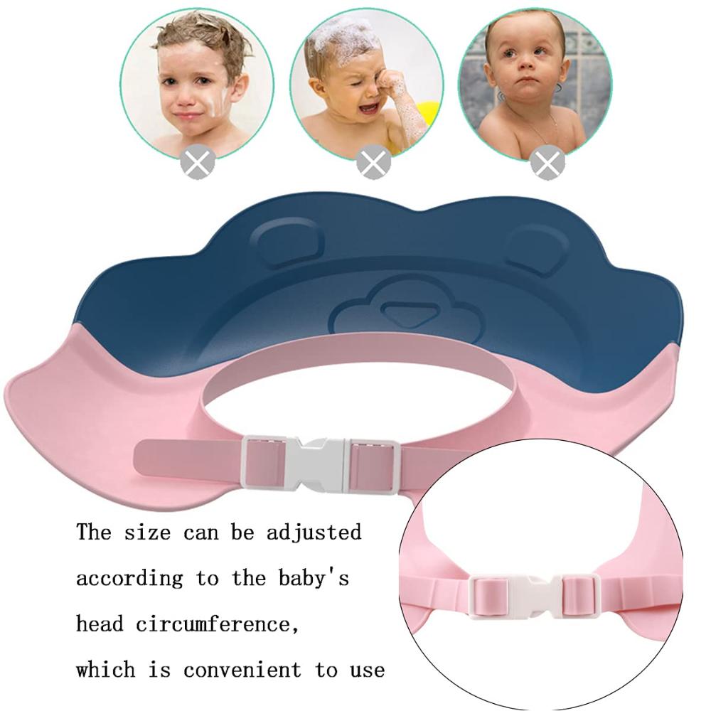 Portable Ear Protection Head Cover Baby Shower Cap Silicone Bath Visor Shampoo Shield Baby Bath Cap