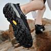 Men’s Outdoor Hiking Shoes Grey Driving Shoes Casual Slip on Summer Black Mesh Shoes Plus Size 45 46