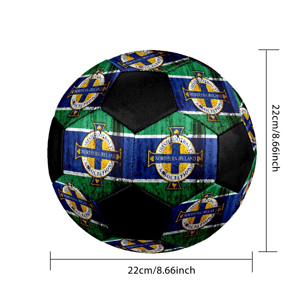 SIZE 5 Northern Ireland National Football Team Soccer Ball Colorful All Ages Machine Stitched PVC Competition Ready Durable High-Bounce
