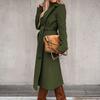 Women's Fashion Casual Hundred Lapel Coat Solid Color Long Sleeve Jacket