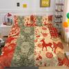 Рождественская печать 3D-печать Полиэстеровая наволочка Пододеяльник Набор из двух или трех предметов