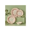 Pavia Stoneware 24 Piece Dinner Set For 6 People Dried Rose