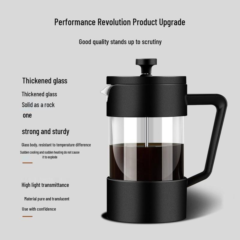 French Press Coffee & Tea Maker with Integrated Filter - Set of 7