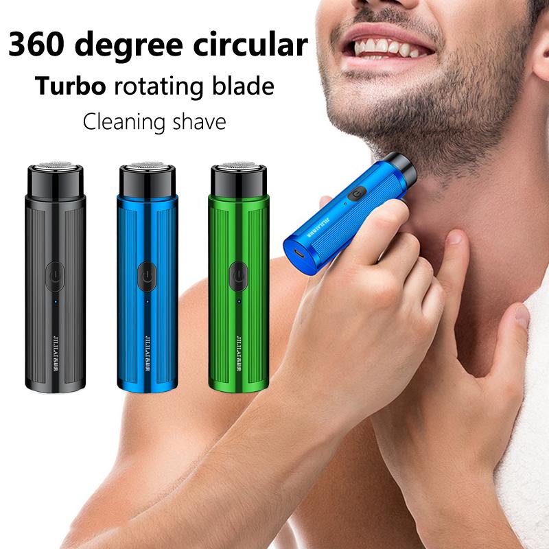 Mini Usb Electric Shaver Razor Portable Rotary Cutter Head Beard Stubble Trimmer