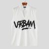 INCERUN Men Stand V Neck Sleeveless Letter Print Casual Rib Tank Tops 