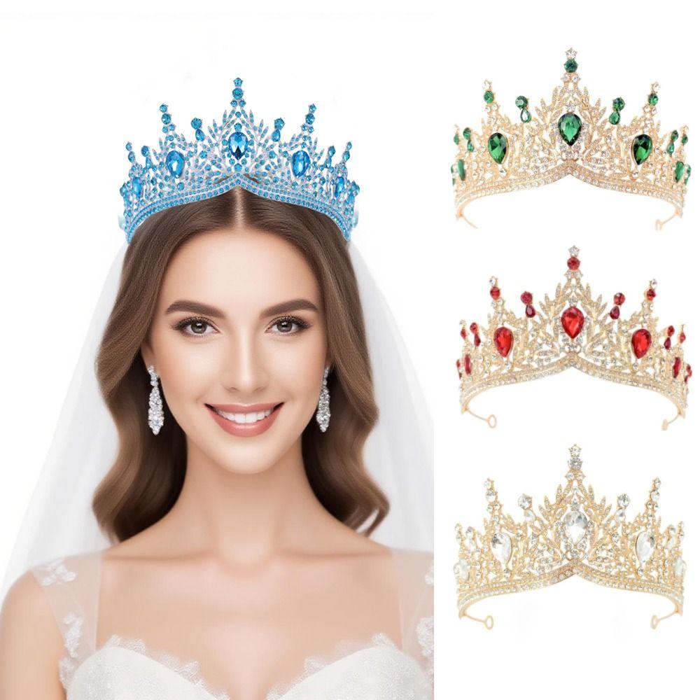 Украшения для волос Барочные Королевские Тиары Роскошная Корона Принцессы Изысканный Свадебный Головной Убор для Женщин Девушек