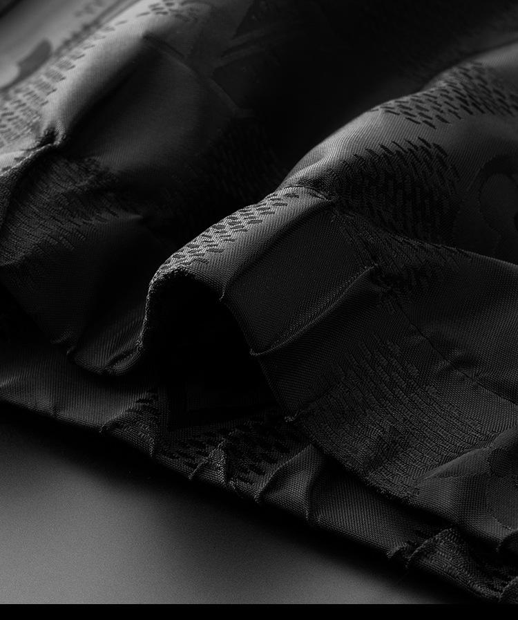 Модная европейская мужская жаккардовая куртка с капюшоном 2025 года - Повседневное пальто с темным узором