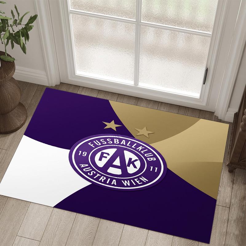 Austria Wien FC Design Crystal Velvet Carpet Cozy Non?Slip Printed Rug For Bedroom Living Room Entrance