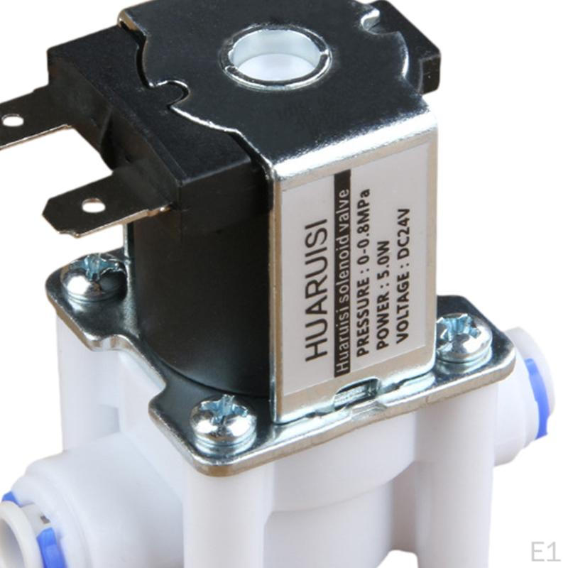 Электромагнитный клапан 1/4" DC 24 В, нормально закрытый переключатель потока, 5,0 Вт, давление от 0,02 до 0,8 МПа для обратного осмоса