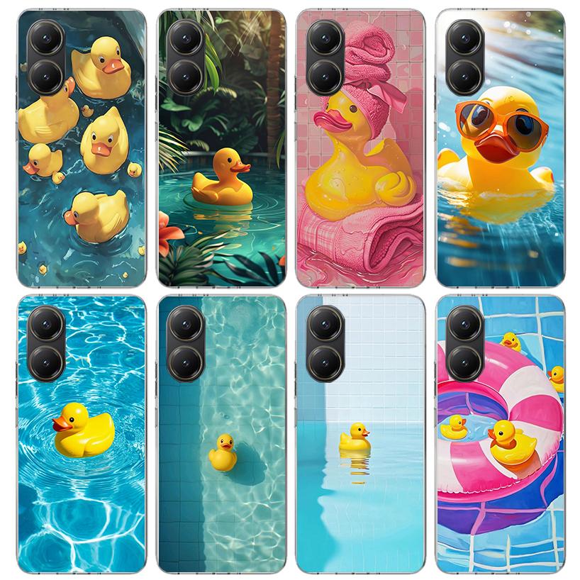 Rubber Ducks Swimming Pool Phone Case For Xiaomi Poco X5 X6 X7 Pro F7 Ultra M7 Redmi 15C 15 13C 13 12C 12 10 10C 10A 9 9C 9T 9A