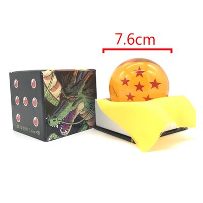 Dragon Ball Z Anime Figure Crystal Ball Toy 7.6cm 1-7 Star Style Desktop Decoration Collectible present Model great for daily use