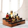 3 Tiers Wooden Perfume Display Stand with Storage Drawer Large Capacity Desktop Perfume Organizer Storage Box