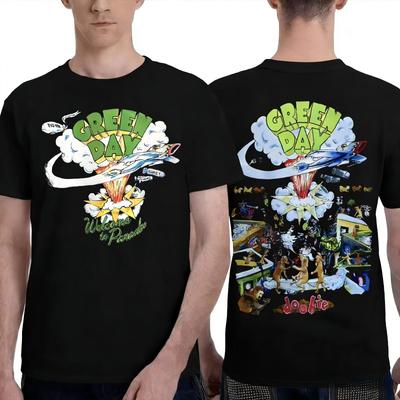 Панк-группа Green Day Футболка Dookie Мужская Женская Классическая Готическая Винтажная Рок-футболки Мужская Хип-хоп Оверсайз Футболка 90-е Уличная одежда