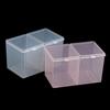 Twin Well Empty Grids Portable Storage Case Wipe Pads Cotton Swab Container