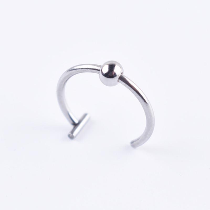 Punk 8/10mm Titanium Steel Lip Rings Cuff Clip on Fake Labret Piercing Ear Nose Hoops Unisex Women Septum Body Jewelry