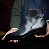 Men Ankle Boots PU Solid Color Classic Fashion Business Casual Street Party Yuppie Buckle Elegant Men's Shoes CP032