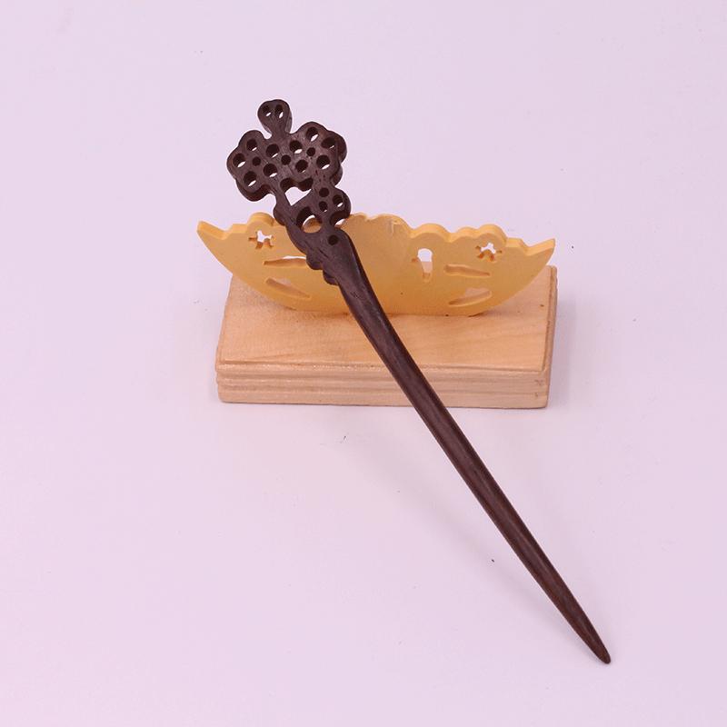 Hair Clasp Ladies Gift Wooden Vintage Ebony Accessories Guajacwood Hairpin