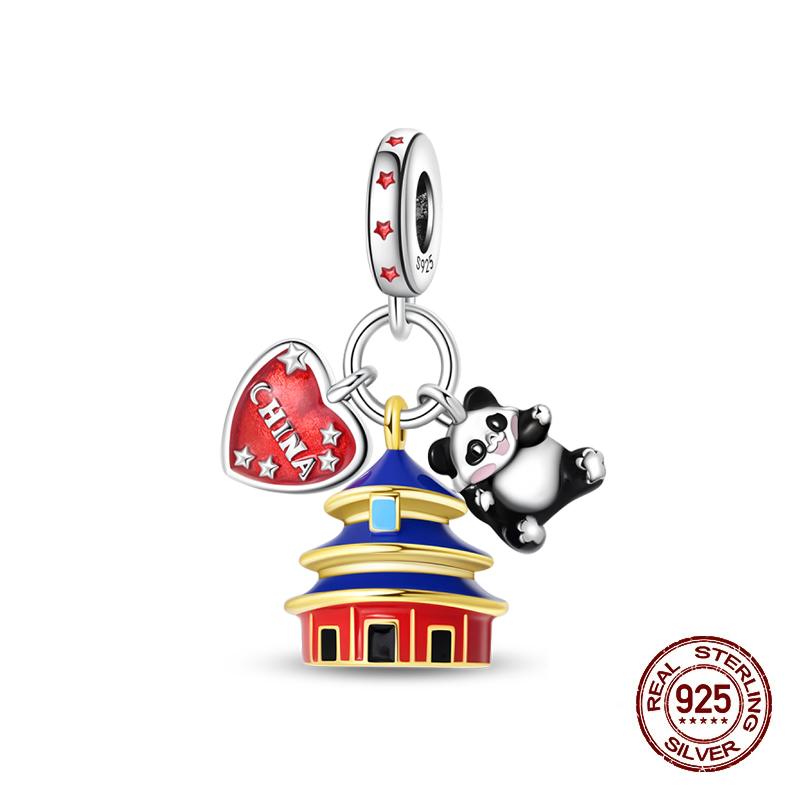 Зимние Шармы Медь Лось Медведь Санта Клаус Шармы Бусины Подходят для Оригинальных Браслетов Для Женщин Сделай Сам Праздничные Ювелирные Изделия Подарки