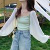 Summer French Ice Silk Knit Sun Protection Cardigan Women's Outer Wear Shawl Thin Small Coat Waistcoat Cover Up