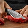 Кухонный нож с узором дамаск, Разделочный нож, Нож для чистки фруктов с деревянной ручкой, Нож для мяса с чехлом для домашней кухни, Аксессуары