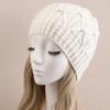 Мужская и женская шапка-бини, однотонная, с текстурой кручения, термошапка, осень