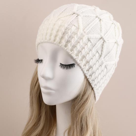 Мужская и женская шапка-бини, однотонная, с текстурой кручения, термошапка, осень